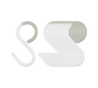 QUARKZMAN 9pz Ganci 2,4" Plastica Appendiabiti S Forma Ganci Piccoli Bianco