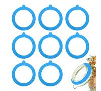 QUARKZMAN 9pz Guarnizione in Silicone di Ricambio per Barattoli Vetro, Anelli di Tenuta in Silicone 3,7 Pollici OD per Airtight Leakproof per Guarnizioni di Tenuta Barattoli di Vetro, Blu