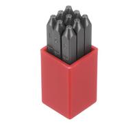QUARKZMAN 9pz Numero Stampa Set 1/16" 1,5mm Inversione Punzone Alto Strumento Acciaio 0-9 Punzonatrice Strumenti Metallo Stampi Set Martello Manuale per Metallo Plastica Ottone Stampaggio