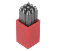 QUARKZMAN 9pz Numero Stampa Set 5/64" 2mm Inversione Punzone Alto Strumento Acciaio 0-9 Punzonatrice Strumenti Metallo Stampi Set Martello Manuale per Metallo Plastica Ottone Stampaggio