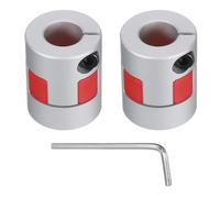 QUARKZMAN Accoppiamento Albero a Prugna in Alluminio 5mm a 10mm di Foro L25xD20 Accoppiatore Flessibile per Stampante 3D Macchina CNC e Motore Passo-Passo, 2pz