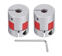 QUARKZMAN Accoppiamento Albero a Prugna in Alluminio 5mm a 5mm di Foro L25xD20 Accoppiatore Flessibile per Stampante 3D Macchina CNC e Motore Passo-Passo, 2pz
