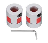 QUARKZMAN Accoppiamento Albero a Prugna in Alluminio 6,35mm a 10mm di Foro L25xD20 Accoppiatore Flessibile per Stampante 3D Macchina CNC e Motore Passo-Passo, 2pz