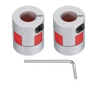 QUARKZMAN Accoppiamento Albero a Prugna in Alluminio 6mm a 10mm di Foro L25xD20 Accoppiatore Flessibile per Stampante 3D Macchina CNC e Motore Passo-Passo, 2pz