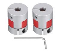 QUARKZMAN Accoppiamento Albero a Prugna in Alluminio 6mm a 6mm di Foro L25xD20 Accoppiatore Flessibile per Stampante 3D Macchina CNC e Motore Passo-Passo, 2pz