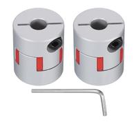 QUARKZMAN Accoppiamento Albero a Prugna in Alluminio 8mm a 8mm di Foro L30xD25 Accoppiatore Flessibile per Stampante 3D Macchina CNC e Motore Passo-Passo, 2pz