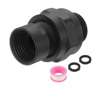 QUARKZMAN Adattatore Girevole Per Doccia In Ottone Massiccio Prolunga Braccio Doccia Regolabile Connettore Componente Universale Per Doccia Con Nastro PTFE E Guarnizione Per Sistema (Nero)