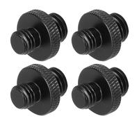 QUARKZMAN Adattatore per Supporto Microfono 4Pz M8 Maschio a M10 Maschio in Lega di Alluminio per Supporto Treppiede Microfono, Nero