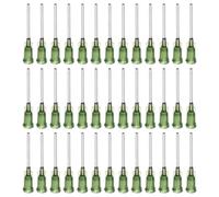 QUARKZMAN Ago a Punta Smussata Industriale 14G Lunghezza 1 Pollice con Connettore a Vite Luer Lock, Ago di Dosaggio per Pistola Colla Liquida, 60 Pezzi (Verde)