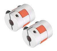 QUARKZMAN Alluminio Prugna Albero Giunto 8mm a 8mm Foro L30xP25 Flessibile Giunto Giunto per Macchina e Servo Passo Motore 2pz