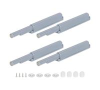 QUARKZMAN Ammortizzatori per porte con chiusura ammortizzata, 4 set di chiudiporta magnetici silenziosi per porte, per retrofit, ante di armadi, ante di mobili da cucina, grigio