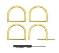 QUARKZMAN Anelli a D Vite in Fibbia, 4pz 1,5 Pollici Lega Zinco Ferro Cavallo a Forma di U Anelli a D Ferro per Borsa Fai Da Te Artigianato in Pelle Portachiavi, Doratura Oro