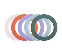 QUARKZMAN Anello Adesivo magnetica, 5Pcs Kit Di Conversione Universale Per Caricabatterie Wireless Magnetica In Pelle Per Custodie Per Telefono (Arancione+Rosa+Viola+Blu+Verde)