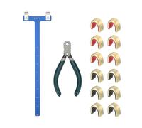 QUARKZMAN Archery Bow Square T-Shape Ruler Tool Nocking Points Plier Set 33x9mm Turning Bow String Knock Kits for Recurve Compound Bowstrings Archery Accessories (Blue)