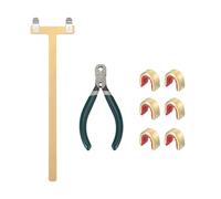 QUARKZMAN Archery Bow Square T-Shape Ruler Tool Nocking Points Pliers Set 33x9mm Turning Bow String Knock Kits for Recurve Compound Bowstrings Archery Accessories (Yellow)