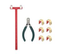 QUARKZMAN Archery Bow Square T-Shape Ruler Tool Nocking Points Pliers Set 33x9mm Turning Bow String Knock Kits for Recurve Compound Bowstrings Archery Accessories (Red)