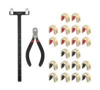 QUARKZMAN Archery Bows Square T-Shape Ruler Tool Nocking Points Pliers Set 33x9mm Turning Bow Strings Knock Kit for Recurve Compound Bowstring Archery Accessories (Black)