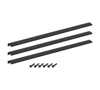 QUARKZMAN Armadio Dito Bordo Estrazione 3pz 600mm/23.62 Alluminio Lega Retro Montaggio Nascosto Armadio Tiranti Scomparsa Maniglia per Casa Cucina Cassetto Armadio Nero