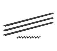 QUARKZMAN Armadio Dito Bordo Estrazione 3pz 800mm/31.5 Alluminio Lega Retro Montaggio Nascosto Armadio Tiranti Scomparsa Maniglia per Casa Cucina Cassetto Armadio Nero