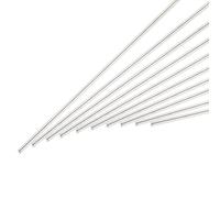 QUARKZMAN Asta Tonda in Acciaio Inossidabile da 2 Mm x 100 Mm, Asta Solida in Metallo per Tornio per Modellismo Fai-Da-Te di Auto, Elicotteri e Aeroplani, Confezione da 10 Pezzi