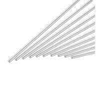 QUARKZMAN Asta Tonda in Acciaio Inossidabile da 5 Mm x 100 Mm, Asta Solida in Metallo per Tornio per Modellismo Fai-Da-Te di Auto, Elicotteri e Aeroplani 10 Pezzi