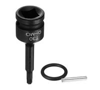 QUARKZMAN Attacco Bussola Torx T30 6 Punte 1/2" Per Utensili Impatto Acciaio Cr-Mo Con Fermo E O-Ring Per Trapani Efficienza Officina