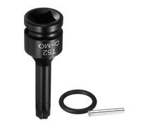 QUARKZMAN Attacco Bussola Torx T52 Impatti 1/2" Con 6 Punte Stella Acciaio CR-MO Con Perno E O-Ring Per Avvitatori Percussione Adattatore Per Officina Meccanica
