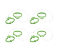 QUARKZMAN Attrezzo per Filo di Argilla 4Pezzi 11.81" Tagliaargilla Standard con Manico in Plastica per Taglio Argilla Scultura Formaggio Impasto Strumenti, Verde
