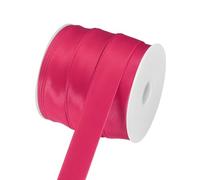 QUARKZMAN Banda A Doppia Piegatura per Cucire, 2,5 Cm X 25 Iarde Bordo in Satinato Continuo per Imbastitura Trapunta Cuciture Orlo Tessuto Tubolare Fai da Te, Rosa Antico