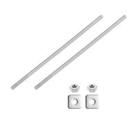 QUARKZMAN Barra Filettata Completa 1/4"-20 UNC, 2Pz 304 Acciaio Inossidabile Vite Lunga Filettata 200mm/7.9" Lunghezza Filettatura Destra Con Rondelle Quadrate Per Montaggio Mobili