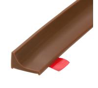 QUARKZMAN Barriera Doccia Pieghevole, Striscia Ostacola Schizzi Acqua Silicone 138" Larga 0.8" Alta 0.5" Barriera per Acqua Autoadesiva per Separazione Asciutto Bagnato Bagno, Marrone