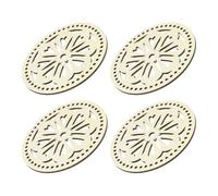 QUARKZMAN Base Per Cesto All'uncinetto Cerchio 5.5 Pollici Legno Per Cesto All'uncinetto Base Borsa Legno Non Finito DIY Artigianale Intreccio E Maglia Confezione Da 4 Firework