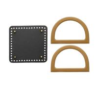 QUARKZMAN Basi per Borse Uncinetto 5.9" x 5.9" Piastra Inferiore Quadrata per Borsa con Manici Forma D Base Uncinetto Realizzazione Borse a Tracolla Fai da Te Borsa a Mano Forniture Nera