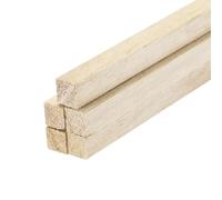 QUARKZMAN Bastoni Quadrati in Legno, 9.84"x0.79"x0.79" Bastone per Tasselli Bastoncini in Legno Duro Non Rifinito Bastoncini per Ramoscelli Artigianali per Artigianato Fai-Da-Te, Pz5