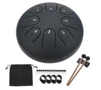 QUARKZMAN Batteria Lingua Acciaio, 6" 8 Note Tamburi Mano Acciaio Borsa, Mazze per Tamburo e Libro Musica, Tamburo Senza Preoccupazioni per Yoga Meditazione Campeggio (Blu Navy)