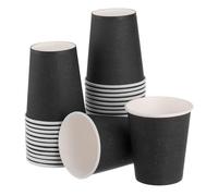 QUARKZMAN Bicchieri di Carta Usa e Getta Colorati,30pz 250ml Giocattoli Educativi Creativi Articoli Artigianato Bicchieri Carta Fai Da Te per Feste (Nero)