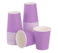 QUARKZMAN Bicchieri di Carta Usa e Getta Colorati,30pz 250ml Giocattoli Educativi Creativi Articoli Artigianato Bicchieri Carta Fai Da Te per Feste (Viola)