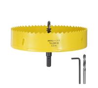 QUARKZMAN Bimetallico Sega A Tazza Kit 156mm / 6-1/8" M42 Acciaio Alta Velocità Foro Sega Taglierina con 3/8" Esagonale Gambo Centro Trapano Chiave per Legno Plastica Cartongesso Compensato