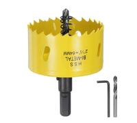 QUARKZMAN Bimetallico Sega A Tazza Kit 64mm/2-1/2" M42 Acciaio Alta Velocità Foro Sega Taglierina 3/8" Esagonale Pergolato Centro Trapano Chiave per Legno Plastica Cartongesso Compensato