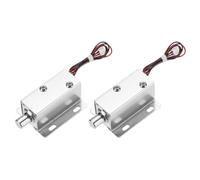 QUARKZMAN BLOCCO SOLENOIDE ELETTROMAGNETICO DC 12V 0.8A Mini Serratura Porta Cassetto 2.1x1.6x1.1Pollici Design Lingua in Giù Funzione Serratura Magnetica per Serratura Cassetto 2 Pezzi