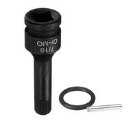 QUARKZMAN Boccola Esagonale Impatto 1/2" 7/16 Pollice SAE Acciaio CR-MO Con Cotter Pin Per Avvitatori Percussione Adattatore