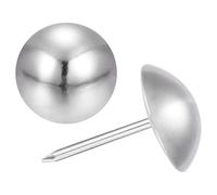 QUARKZMAN Borchie Per Tappezzeria Punti Chiodi Mobili 100Pz 14x20mm Kit Assortito Borchie A Pressione Acciaio Al Carbonio Per Divani Casa DIY Teste Chiodi Decorativi Argento