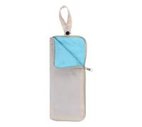 QUARKZMAN Borsa Porta Ombrelli 4.9"x11" Portatile Reversibile per Ombrelli Bagnati Copertura Pieghevole Impermeabile Custodia per Conservazione Viaggio Casa Esterno, Crema