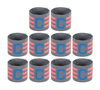 QUARKZMAN Bracciale da Capitano per Calcio, Bracciali da Capitano in Nylon per Calcio Bracciale Elasticizzato con Lettera C Bracciali Sportivi da Capitano Grigio, Confezione da 10