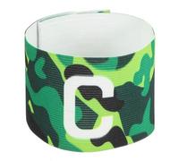 QUARKZMAN Bracciale da Capitano per Calcio in Nylon per Calcio Bracciale Elasticizzato con Lettera C Bracciale Sportivo per Capitano per Allenamento di Squadra Verde, Confezione da 1