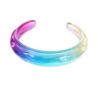 QUARKZMAN Bracciali A Spicchi In Acrilico Aperti Per Donne, Bracciale A Spicchi In Resina Acrilica Bracciale A Manica In Acetato Gioiello Di Moda, Multicolore