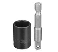 QUARKZMAN Bussola ad impatto 13mm 1/4 pollice a 6 punti basso profilo | Adattatore per gambo esagonale 1/4 di pollice 50mm, bussola 25mm, acciaio cromo vanadio, per dadi e bulloni esagonali