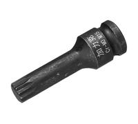 QUARKZMAN Bussola per Punta Scanalata Quadra Tripla 15 Mm Acciaio Cr-Mo | con Attacco da 1/2" x M15, Lunghezza Metrica 3", da Utilizzare con Avvitatori a Percussione o Cricchetti Manuali