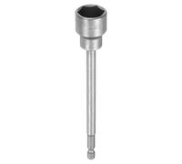 QUARKZMAN Bussole per Avvitatore 19mm Attacco Esagonale 1/4" Extra Lunga Prese Metriche 6 Punte da 6"(150mm) Set Chiavi a Bussola Acciaio CR-V Cambio Rapido per Avvitatori Elettrici
