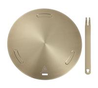 QUARKZMAN Calore Diffusore Piastra Gas Stufa 9.4" Rotondo Calore Conduzione Induzione Adattatore Piastra con Rimovibile Manico Pentole Protezione per Pentole Calore Cottura Rosa Oro